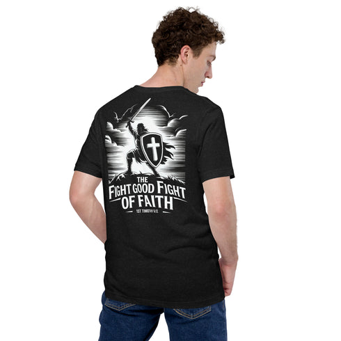 Fight The Good Fight Christian Bible Verse T-Shirt
